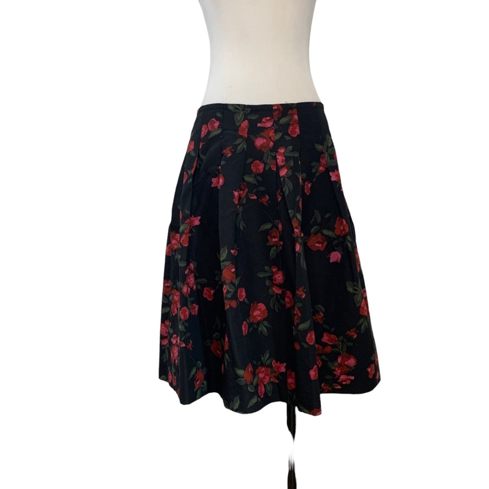 Talbots Rose Floral A-Line Skirt